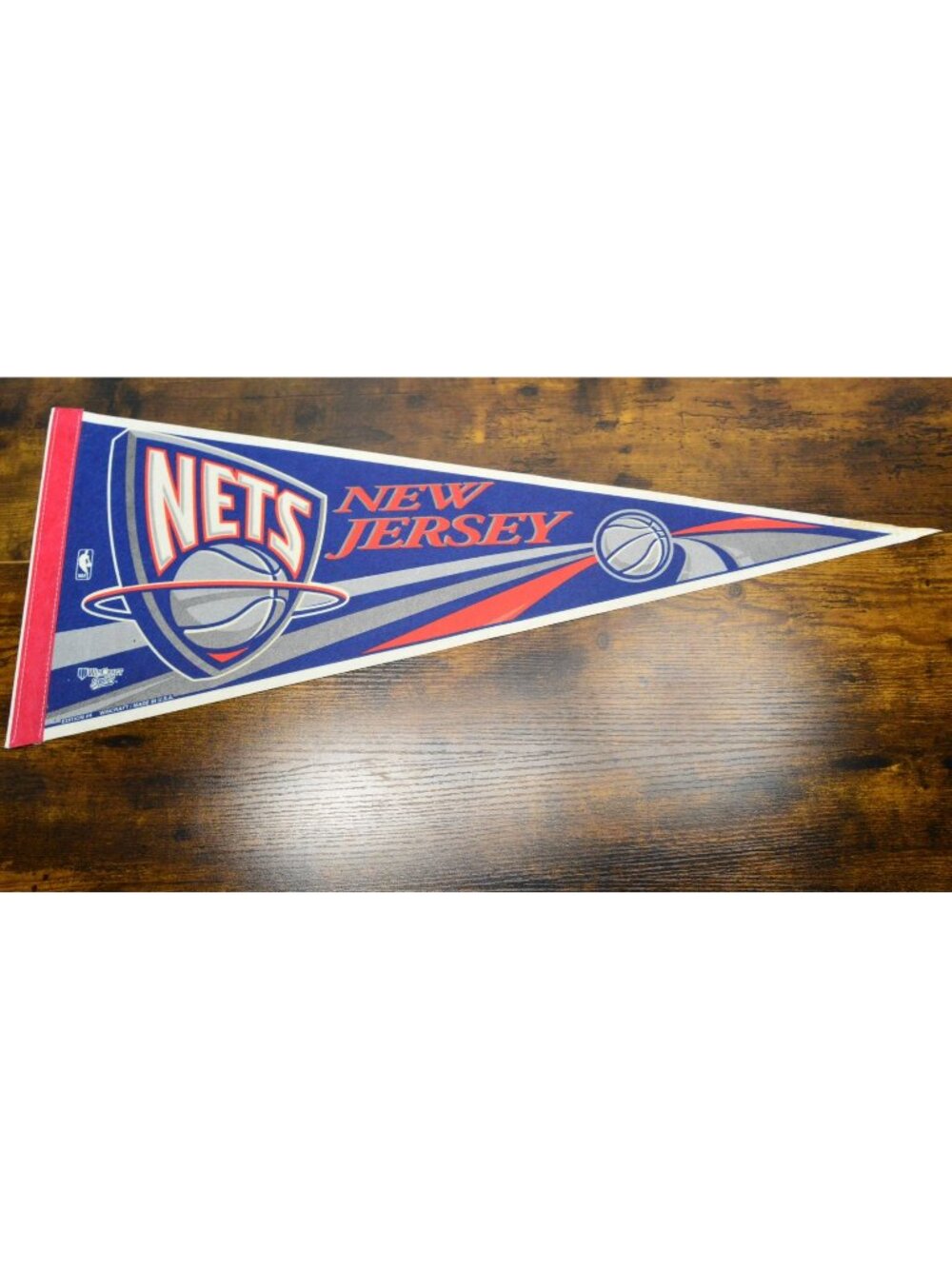 New Jersey Nets Vintage NBA Team Felt Pennant By WinCraft Sports 30 inches